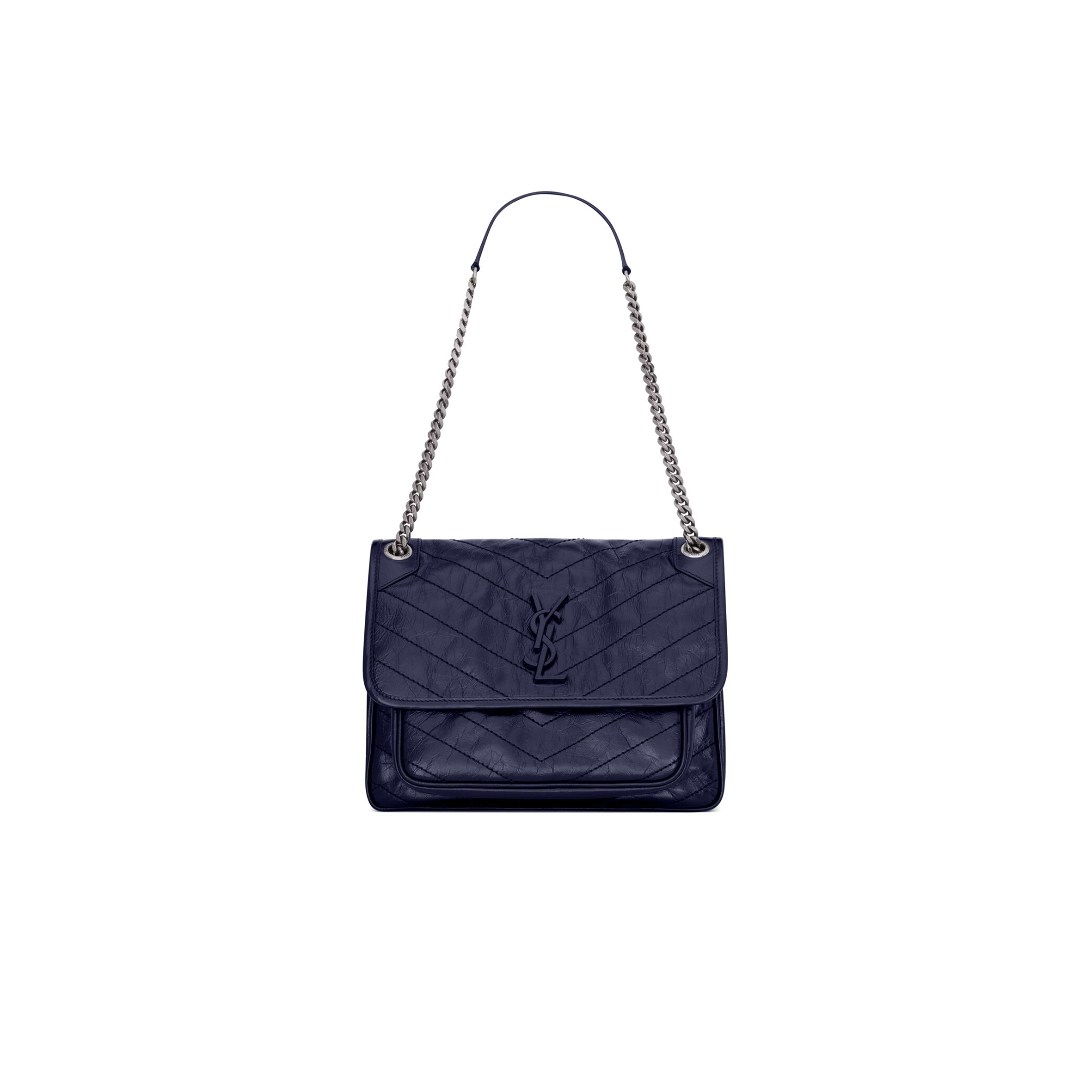 Y*L niki medium chain bag in crinkled vintage leather 633158362250 (28*20*8.5cm)