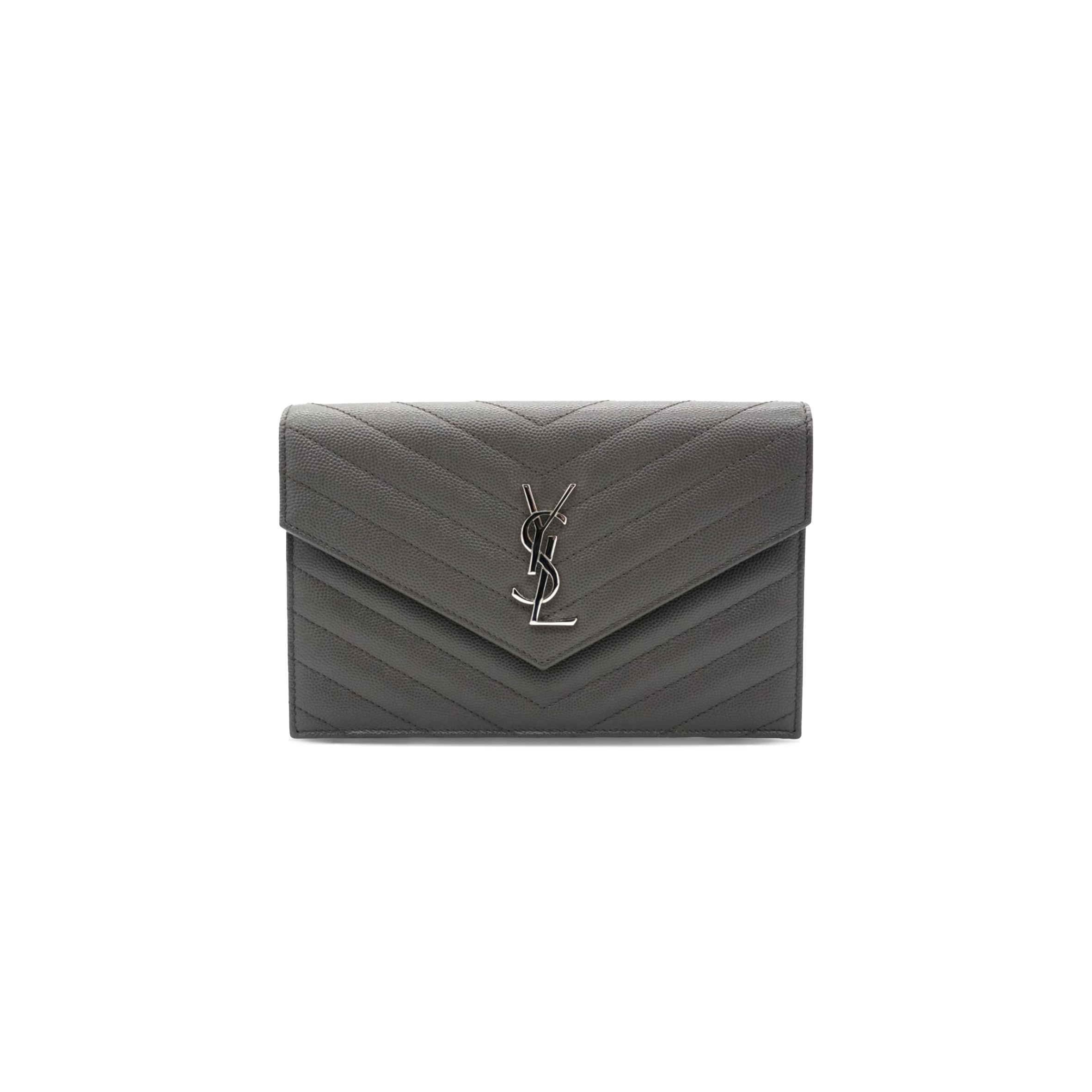 Y*L cassandre envelope chain wallet in grain de poudre leather 393953bow021257 (19*12.5*3.5cm)