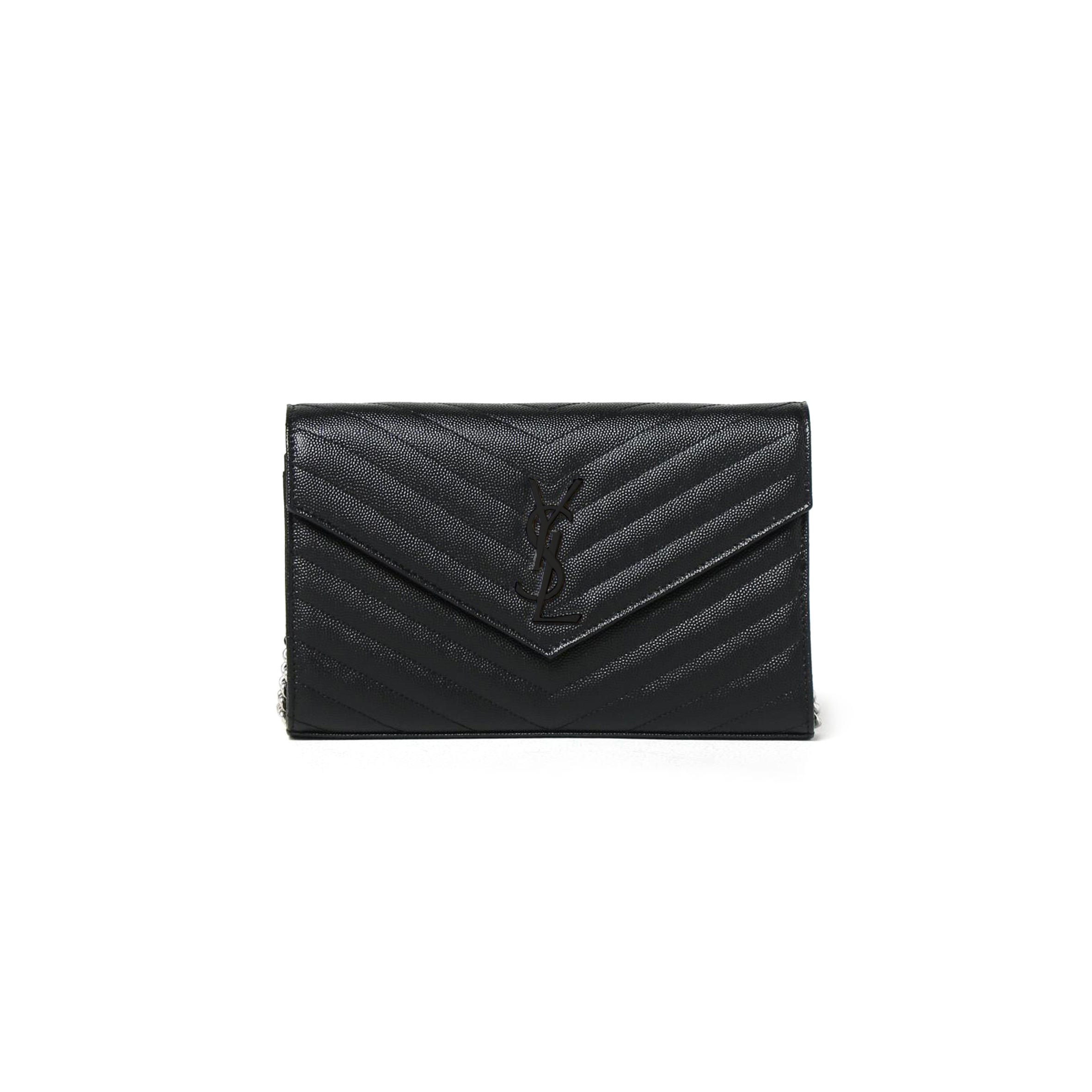 Y*L cassandre matelassÉ chain wallet in grain de poudre embossed leather 377828300265 (22.5*14*4cm)