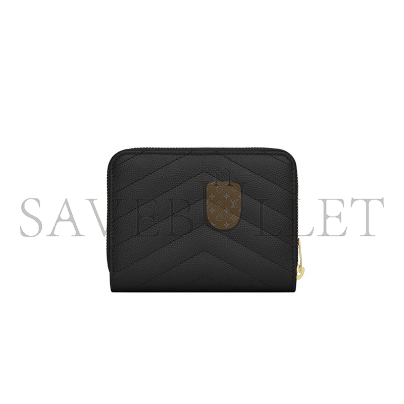 Y*L cassandre matelassÉ compact zip around wallet in grain de poudre leather 668288bow011000 (12*10*3cm)