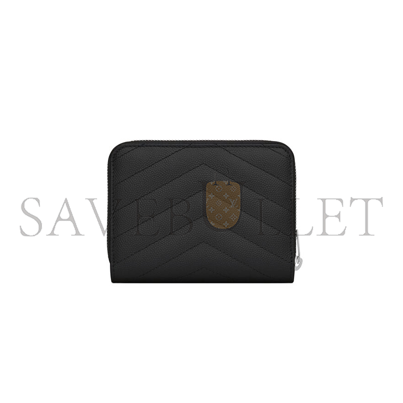 Y*L cassandre matelassÉ compact zip around wallet in grain de poudre leather 668288bow021000 (12*10*3cm)
