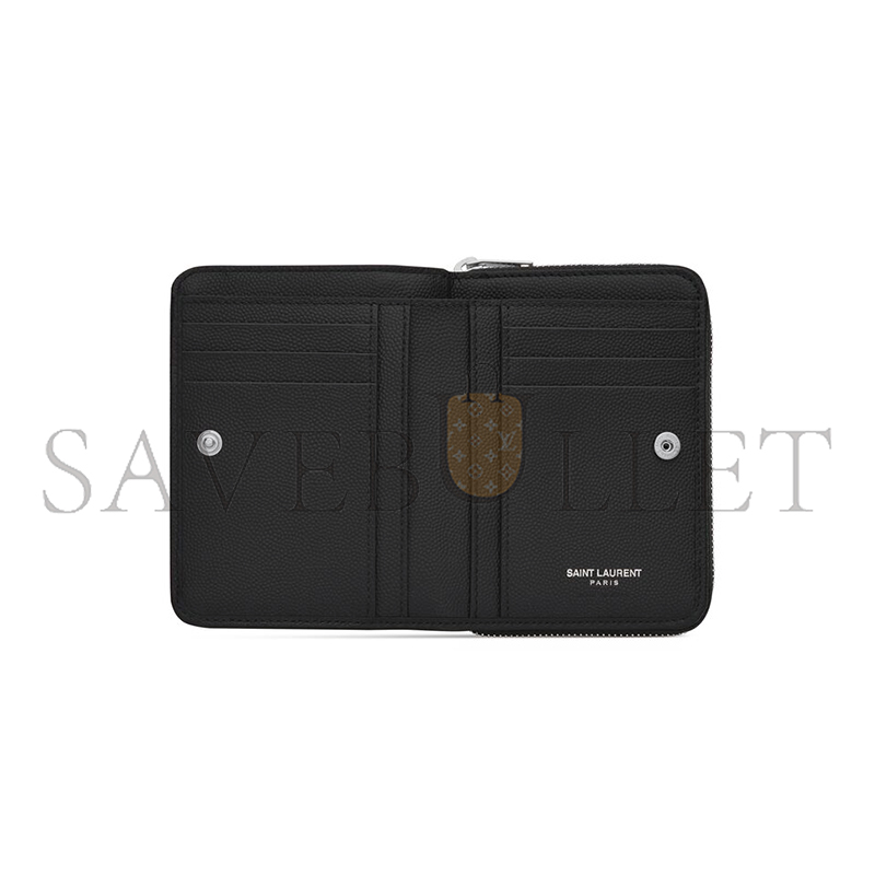 Y*L cassandre matelassÉ compact zip around wallet in grain de poudre leather 668288bow021000 (12*10*3cm)