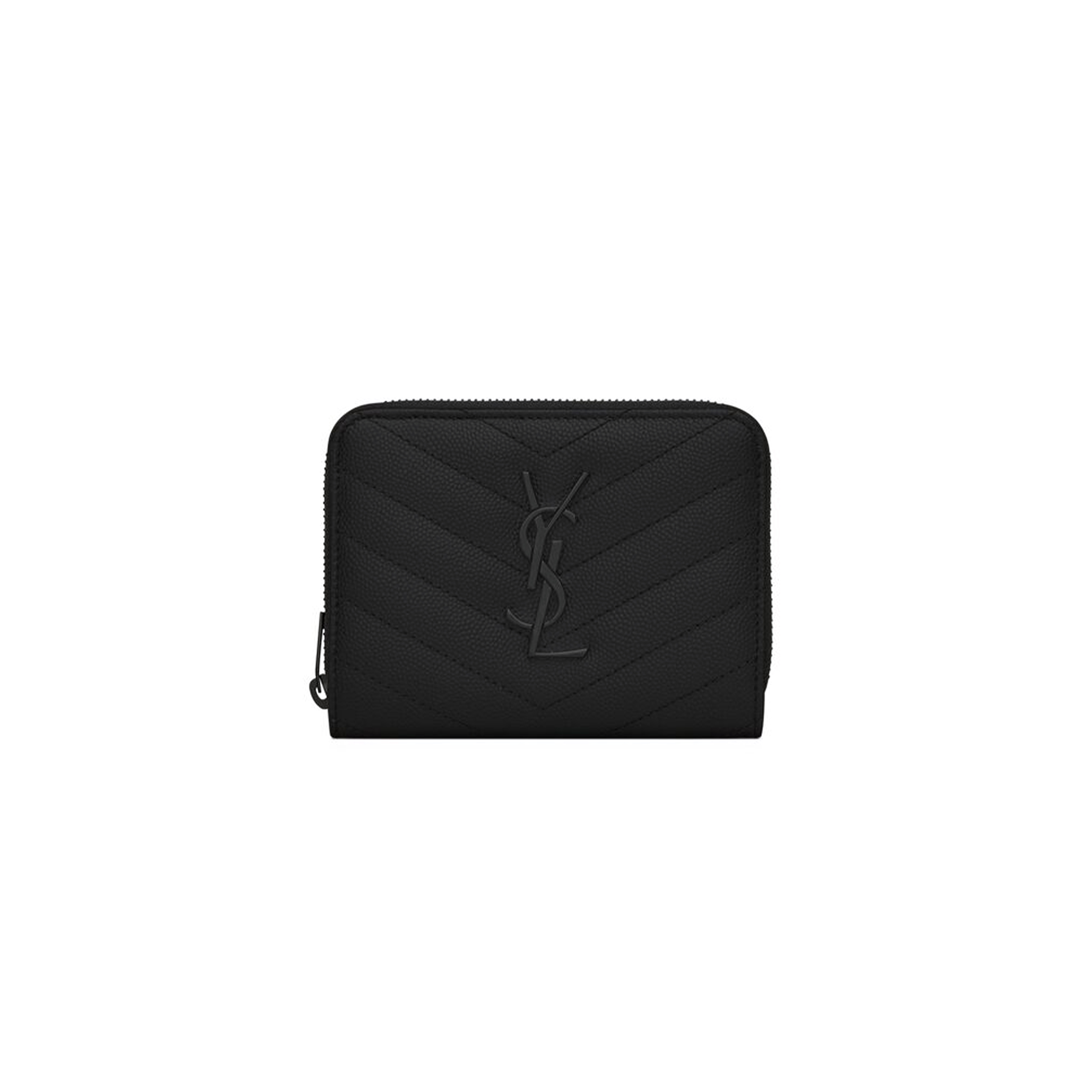 Y*L cassandre matelassÉ compact zip around wallet in grain de poudre leather 668288bow081000 (12*10*3cm)