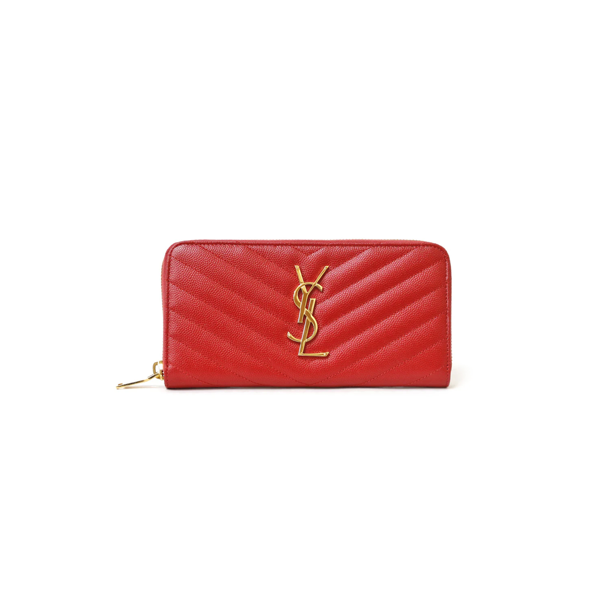Y*L cassandre matelassÉ zip around wallet in grain de poudre leather 358094bow016422 (19*9.5*2.5cm)