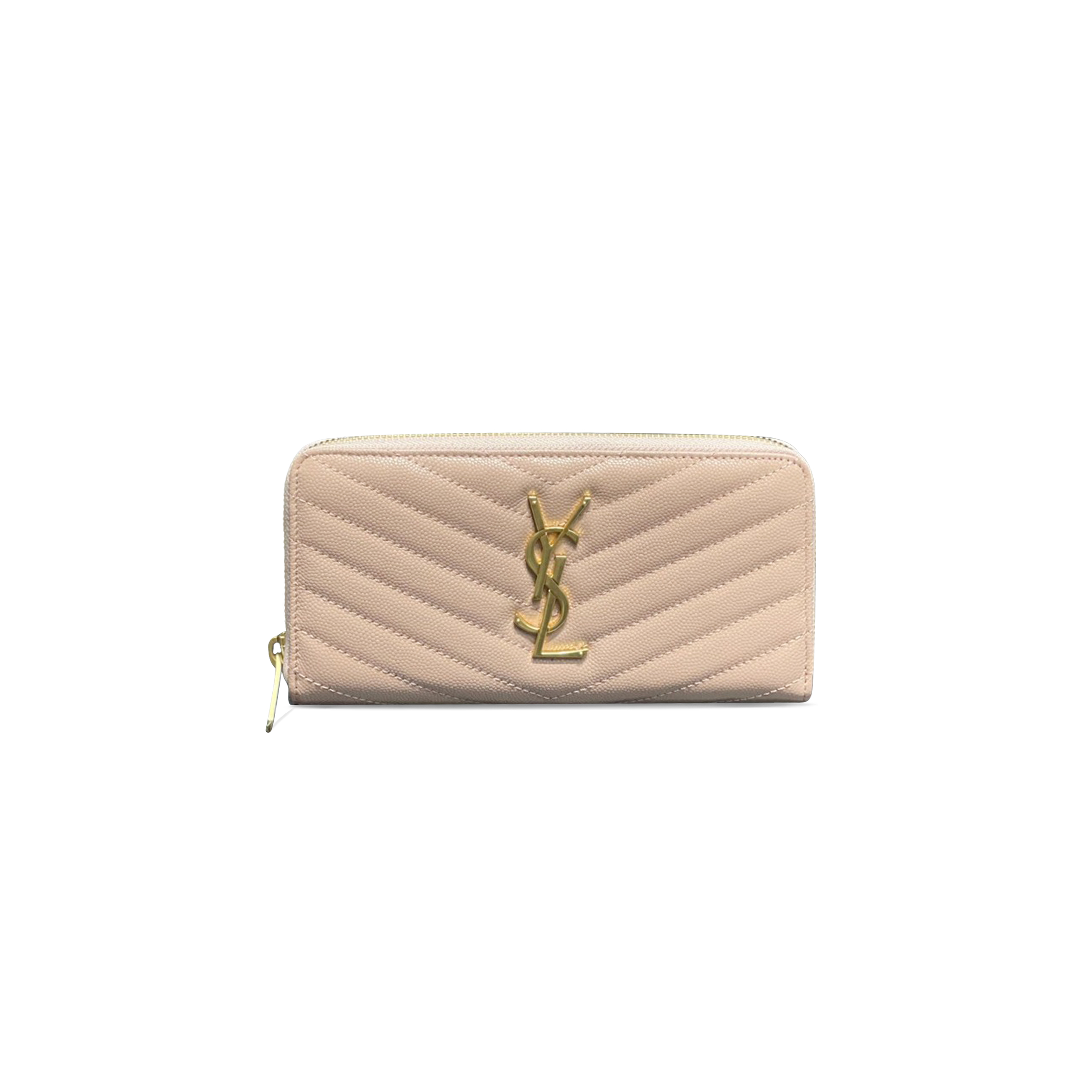 Y*L cassandre matelassÉ zip around wallet in grain de poudre leather 358094bow016920 (19*9.5*2.5cm)