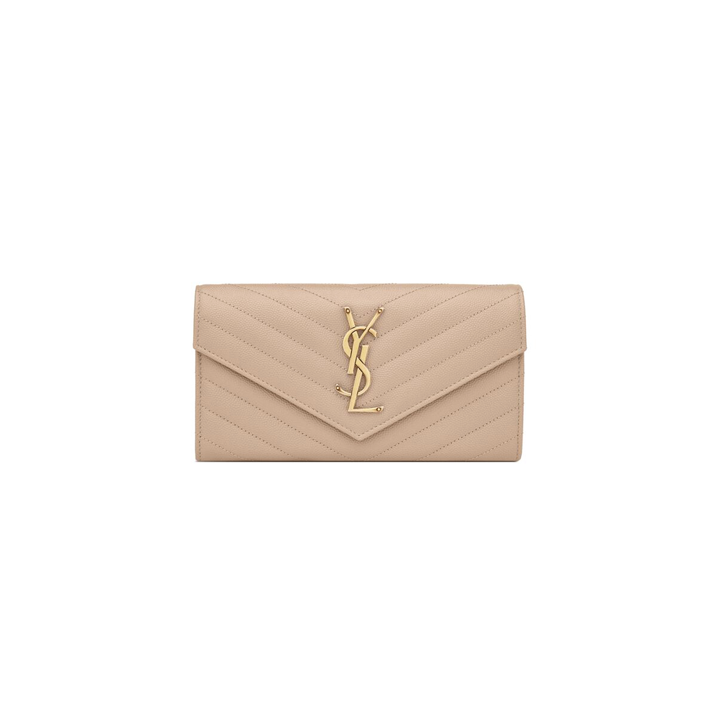 Y*L cassandre matelassÉ large flap wallet in grain de poudre leather 372264bow012721 (19*11*3cm)