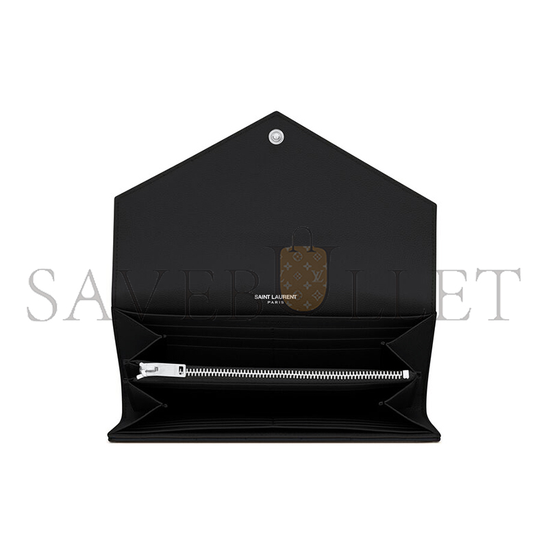 Y*L cassandre matelassÉ large flap wallet in grain de poudre leather 372264bow021000 (19*11*3cm)