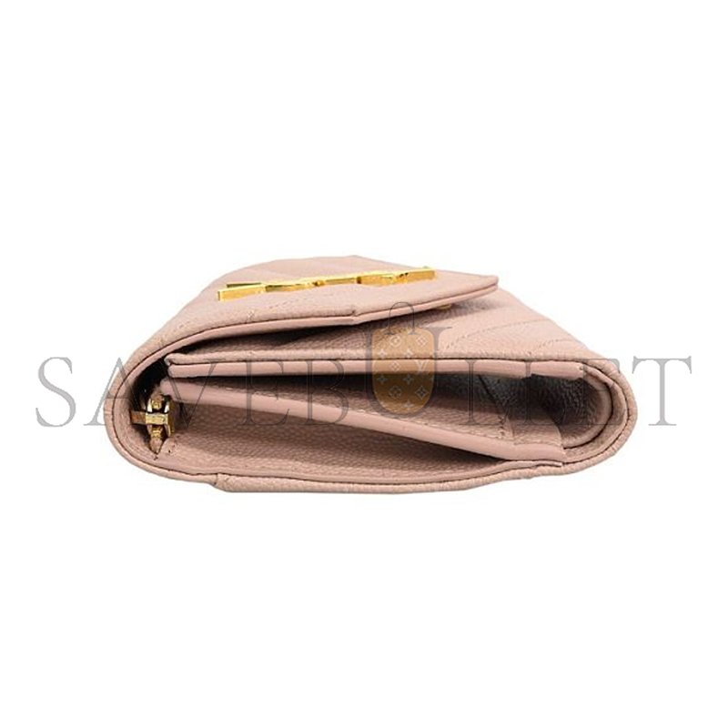 Y*L cassandre matelassÉ compact tri fold wallet in grain de poudre leather 403943 (12.5*10*2.5cm)