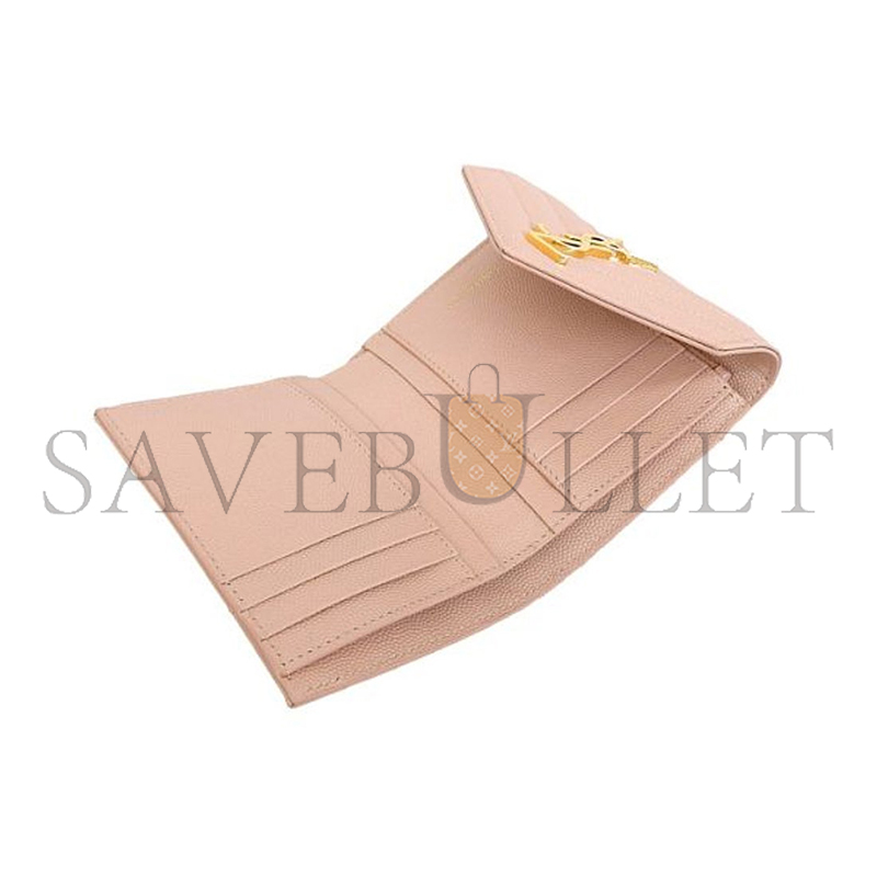 Y*L cassandre matelassÉ compact tri fold wallet in grain de poudre leather 403943 (12.5*10*2.5cm)