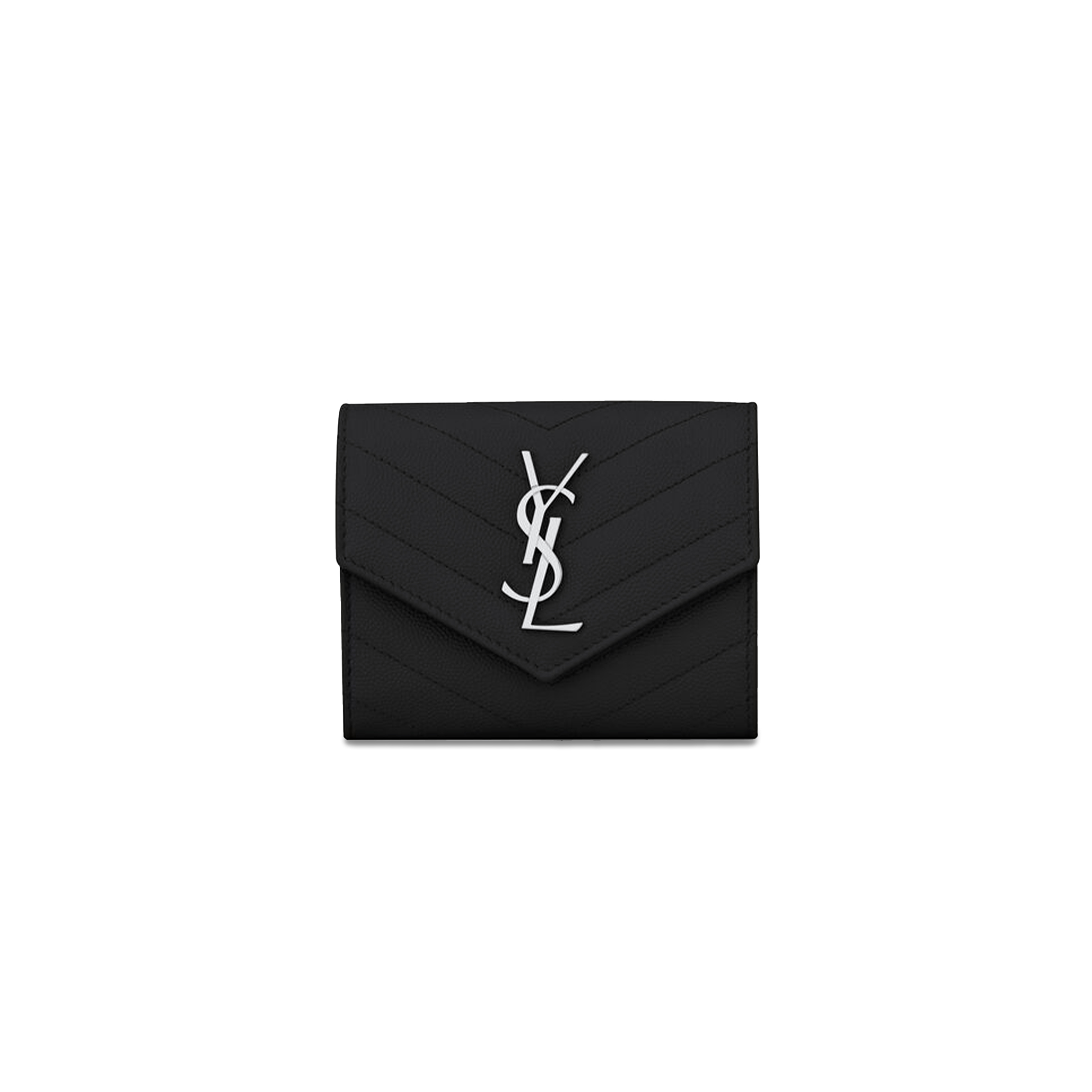 Y*L cassandre matelassÉ compact tri fold wallet in grain de poudre leather 403943bow021000 (12.5*10*2.5cm)