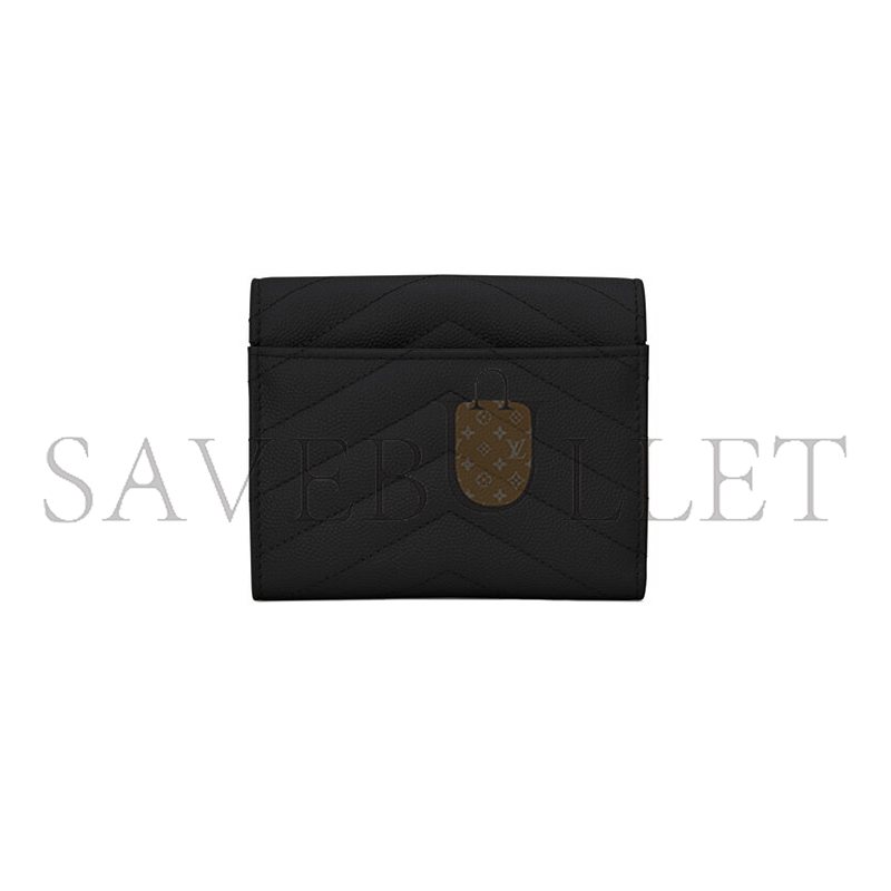 Y*L cassandre matelassÉ compact tri fold wallet in grain de poudre leather 403943bow021000 (12.5*10*2.5cm)