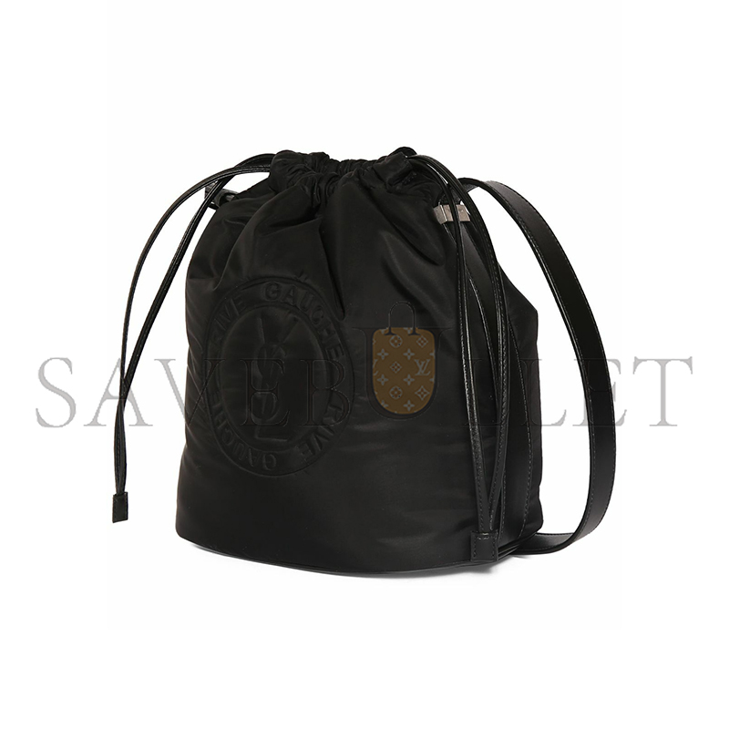 Y*L rive gauche laced bucket bag in leather 71026161055 (21*23*14cm)
