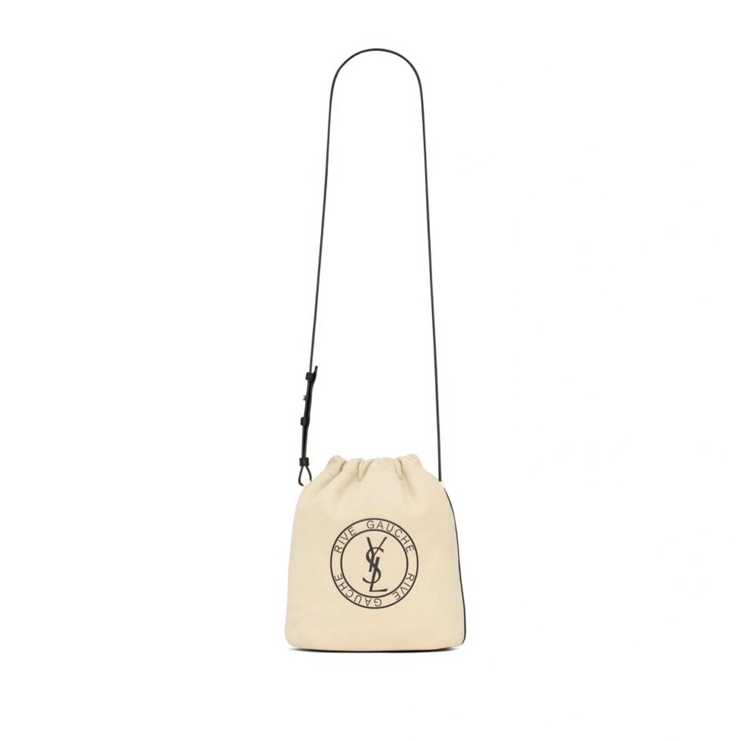 Y*L rive gauche laced bucket bag in leather 710261849100 (21*23*14cm)