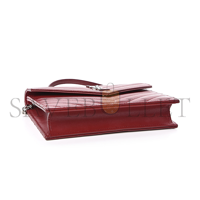 Y*L cassandre matelassÉ envelope chain wallet in grain de poudre embossed leather 695108462551 (19*12.5*3.5cm)