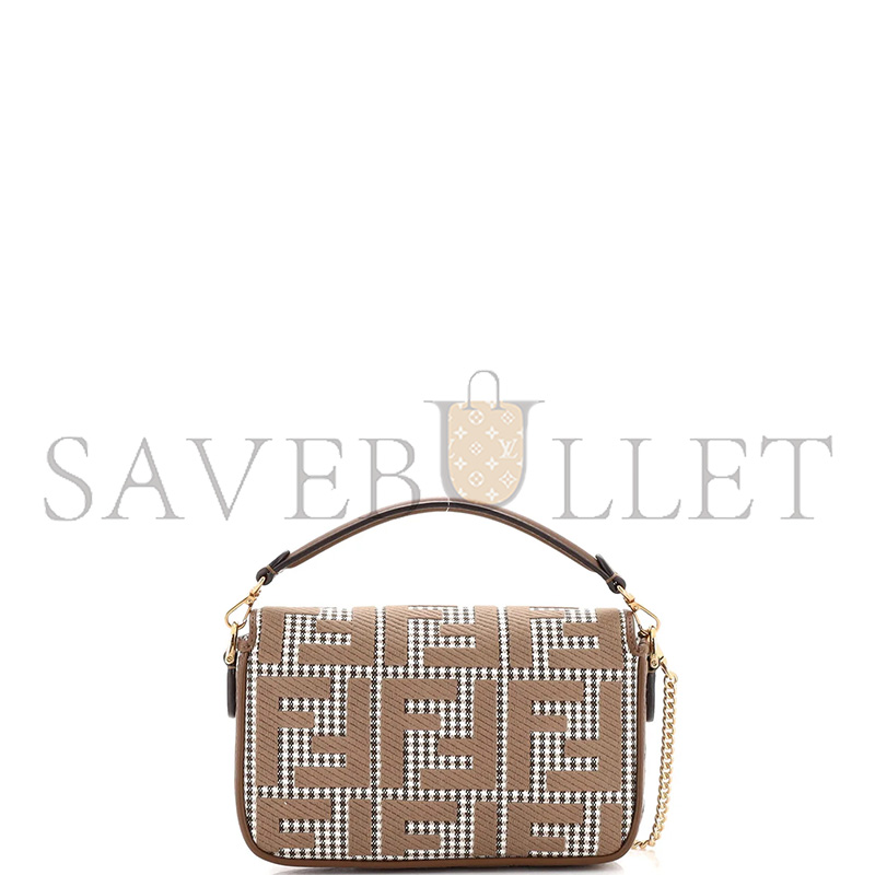 F**di baguette bag zucca houndstooth wool mini (19*11*5cm)