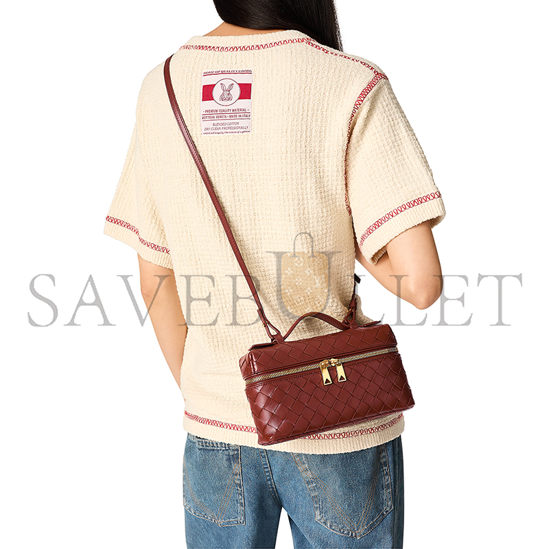 bo*te*ga Ve*ne*ta bang bang intrecciato leather vanity case 789109v3iv12504 (22*12.5*5cm)