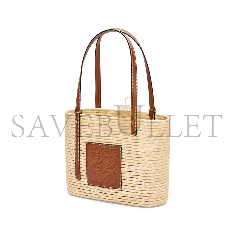 L0ew* quare basket tote bag in raffia a223099x02-9943 (27*20*10cm)