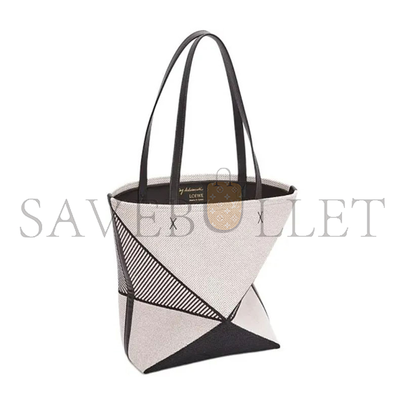 L0ew* medium puzzle fold tote bag in canvas calfskin a779g50x54-2165 (31.5*25.5*14.5cm)