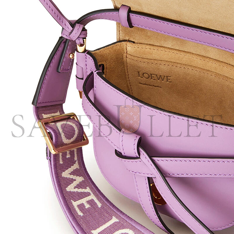 L0ew* mini gate dual bag in soft calfskin and jacquard a650n46x13-654 (21*12.5*9.5cm)