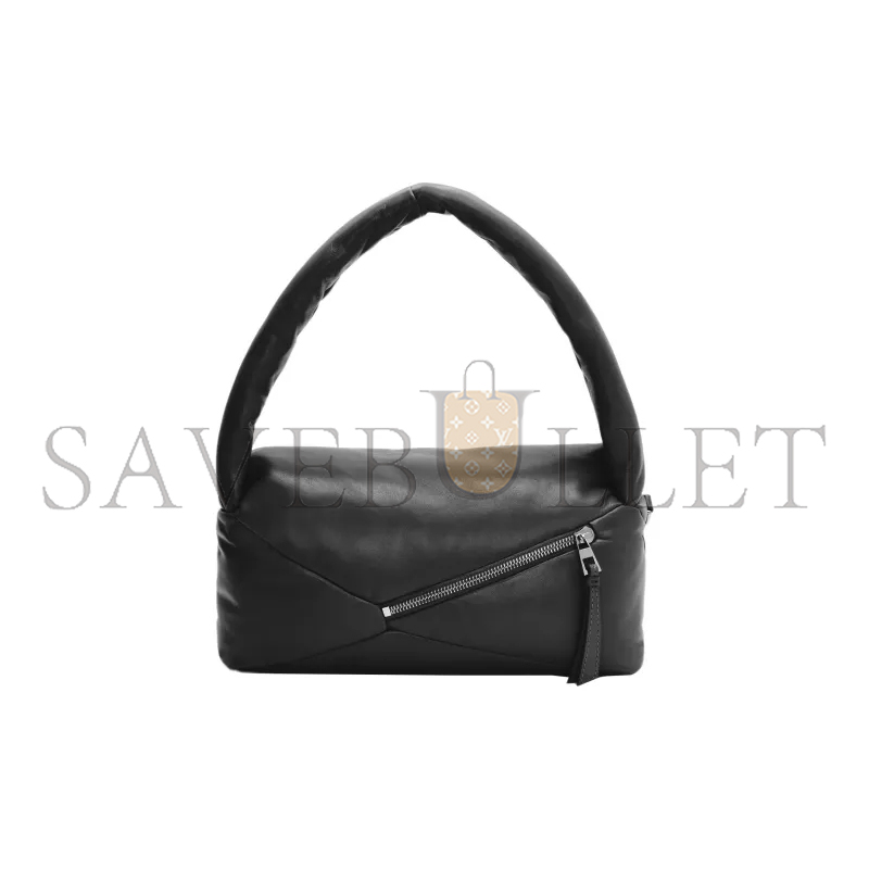 L0ew* puffer puzzle hobo bag in shiny nappa lambskin a510j67x13-1100 (28*10*14cm)