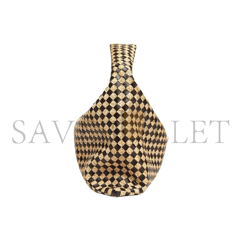 bo*te*ga Ve*ne*ta raffia and cowhide hop 792695v43d12377 (54*24*13cm)