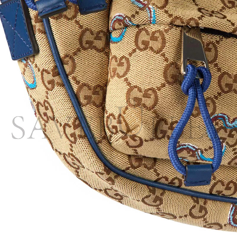 G*u*i small embroidered snake crossbody bag 802096 (34*15*10cm)
