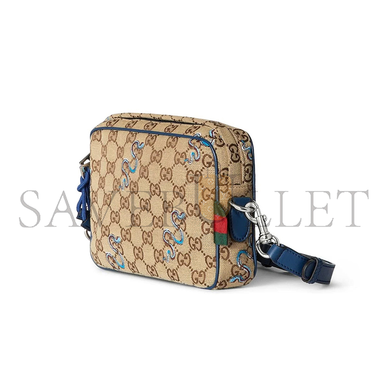 G*u*i small embroidered snake crossbody bag 817771 (23*16*4.5cm)