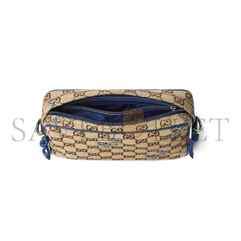 G*u*i small embroidered snake crossbody bag 817771 (23*16*4.5cm)