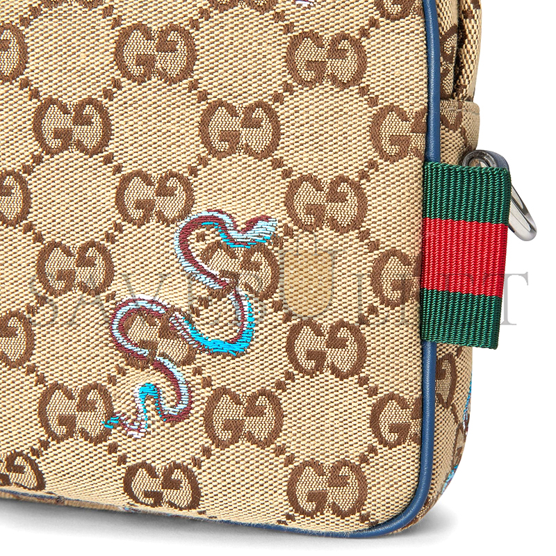 G*u*i small embroidered snake crossbody bag 817771 (23*16*4.5cm)