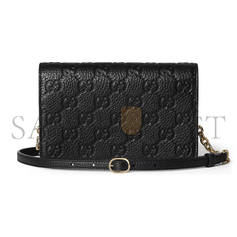 G*u*i gg emblem wallet on chain 818705 (20*12.5*4cm)