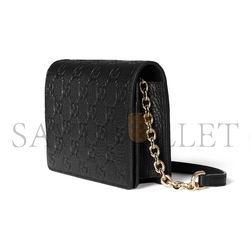 G*u*i gg emblem wallet on chain 818705 (20*12.5*4cm)
