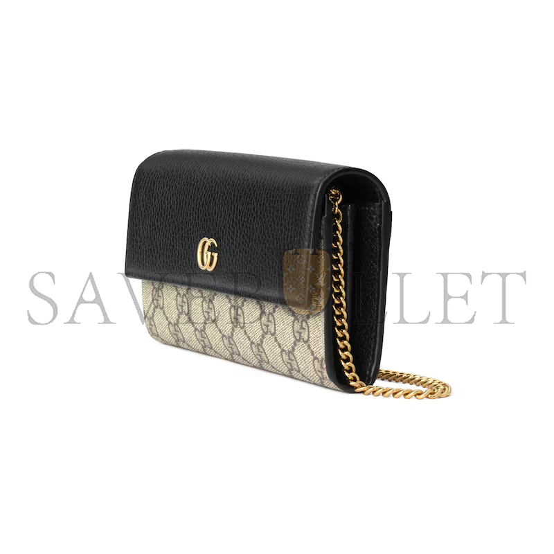 G*u*i gg marmont bi-color wallet on chain 546585 (19*10cm)