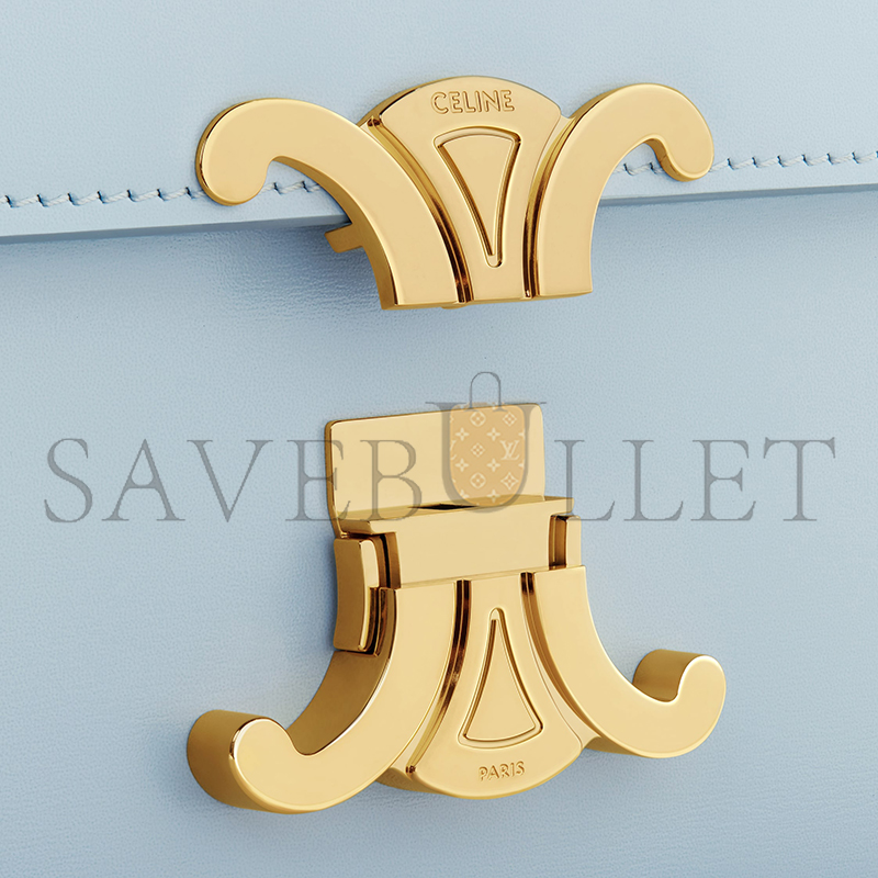 CELIN SMALL TEEN TRIOMPHE BAG IN SHINY CALFSKIN 188423BF4.07IC (18.5*14*6cm)