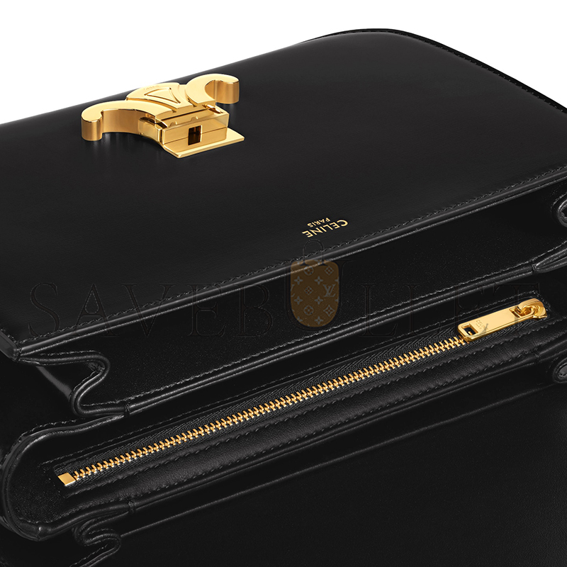 Ce**e medium classique triomphe bag in shiny calfskin 187363bf4.38no (22.5*16.5*7.5cm)