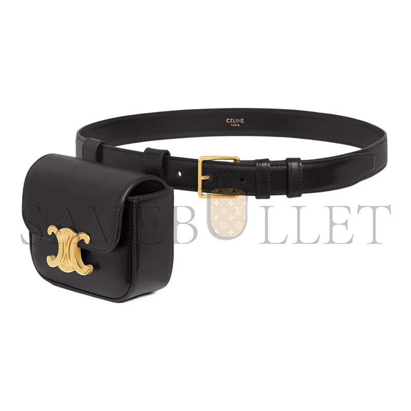 Ce**e mini belt bag in triomphe shiny cow leather 45bcn3ah2.38no (11*8*4cm)