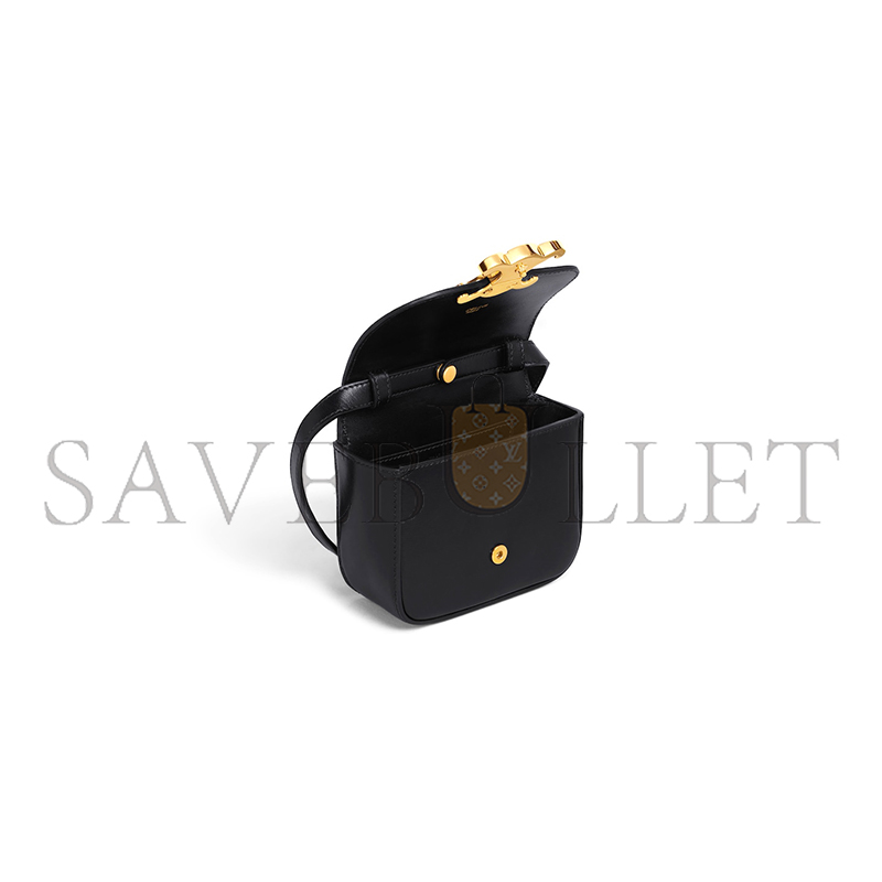 Ce**e mini claude in shiny calfskin 10i513dpv.38no (11*8*4cm)