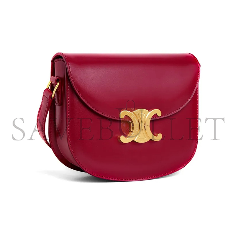 Ce**e shoulder bag in teen besace triomphe shiny calfskin 110413bf4.27ca (18.5*16*6cm)