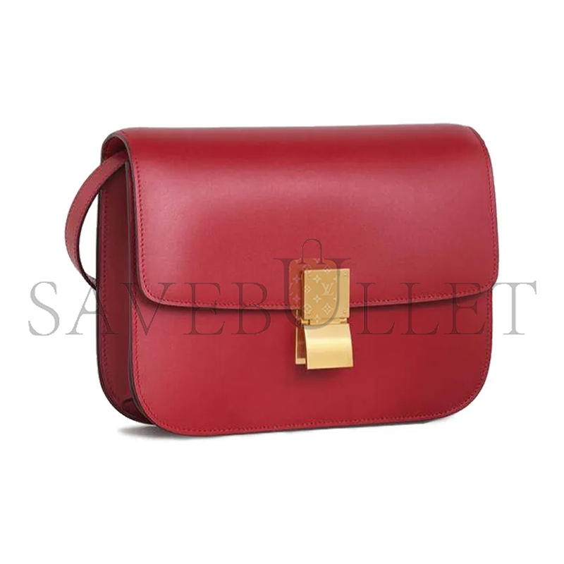 Ce**e medium shoulder bag in teen classic polishing calfskin 164173dls.27or (24*18*7cm)