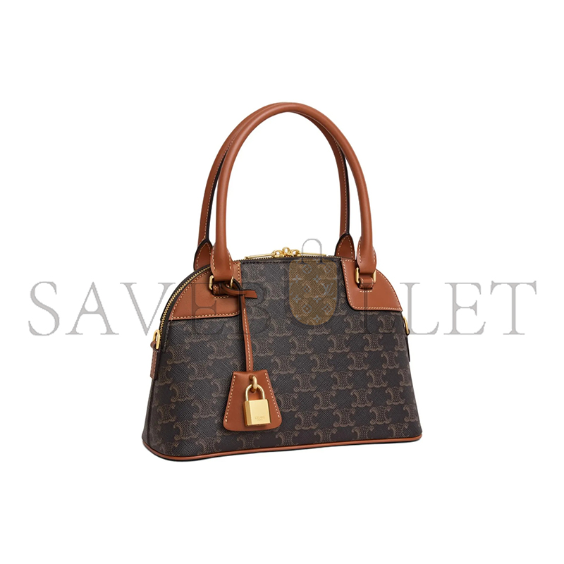 Ce**e shoulder bag triomphe in triomphe canvas and lambskin 121082dnk.04lu (25*17*10cm)