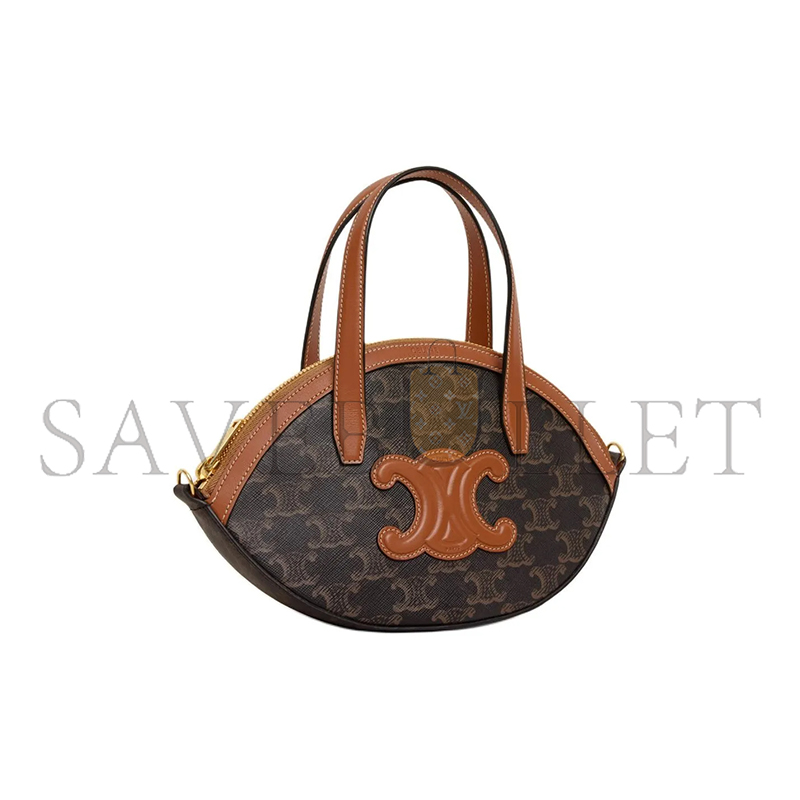Ce**e shoulder bag triomphe in triomphe canvas and lambskin 122262bzj.04lu (24*21*5cm)