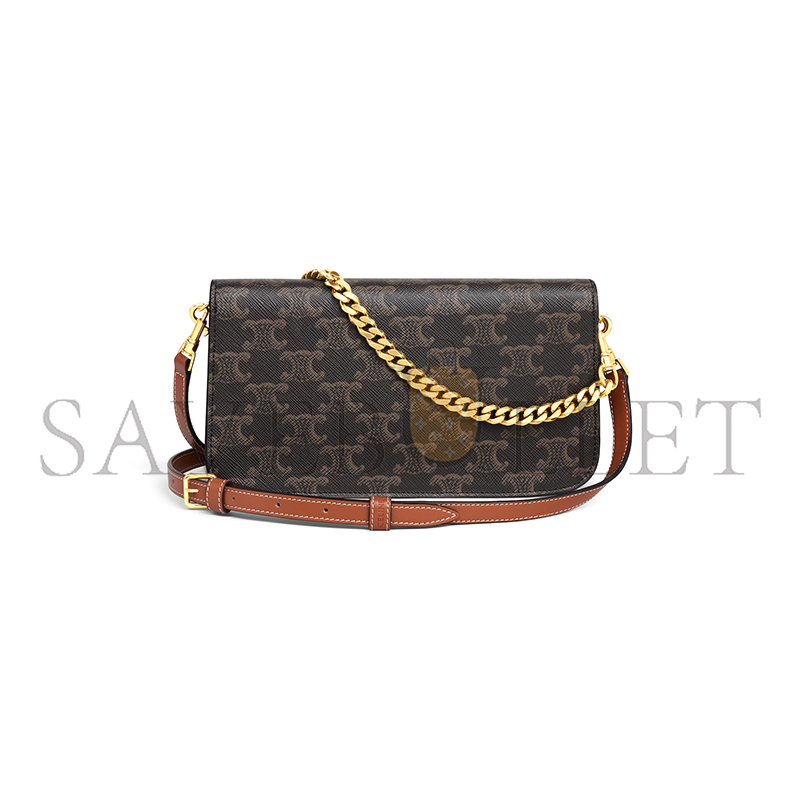 Ce**e multipochette in triomphe canvas and calfskin 10l972dqb.04lu (20.5*11*4cm)