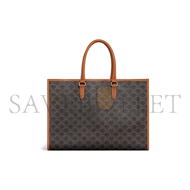 Ce**e triomphe canvas calfskin horizontal cabas tan 197912bzj.04lu (43*30*10cm)