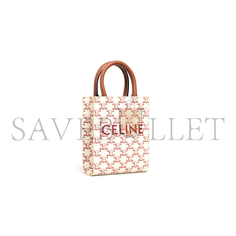 Ce**e mini tote in cabas triomphe prints and leather 194372bzk.27ed (21*17*4cm)