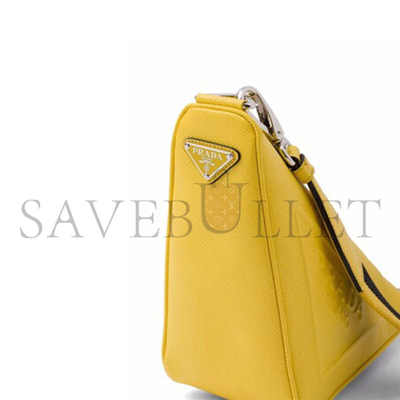 Pra*a saffiano leather triangle bag 2vh155 (28*18*11cm)