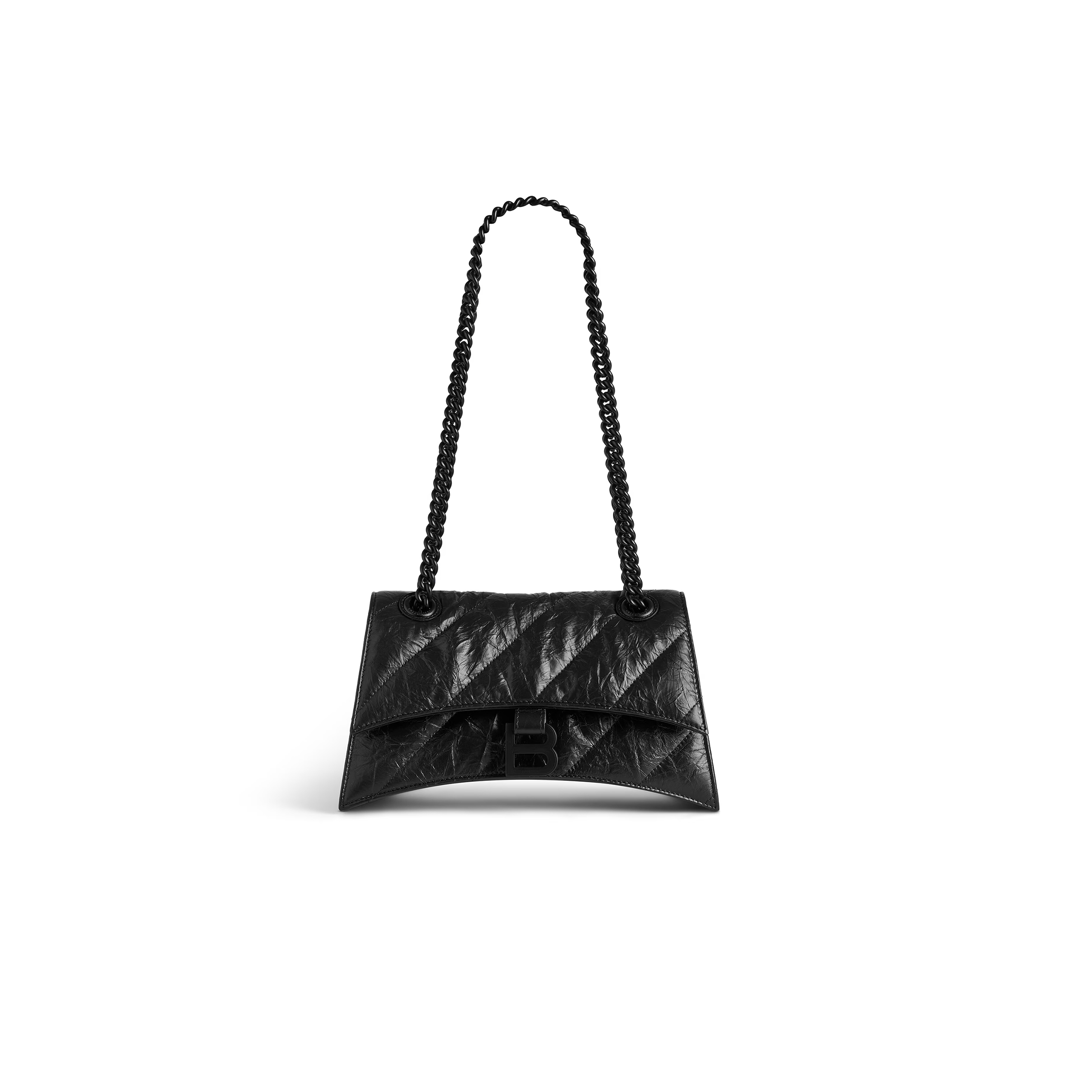 Ba*len*cia*ga women''s crush chain bag small in black 716351210iy1000 (24.9*15*7.9cm)