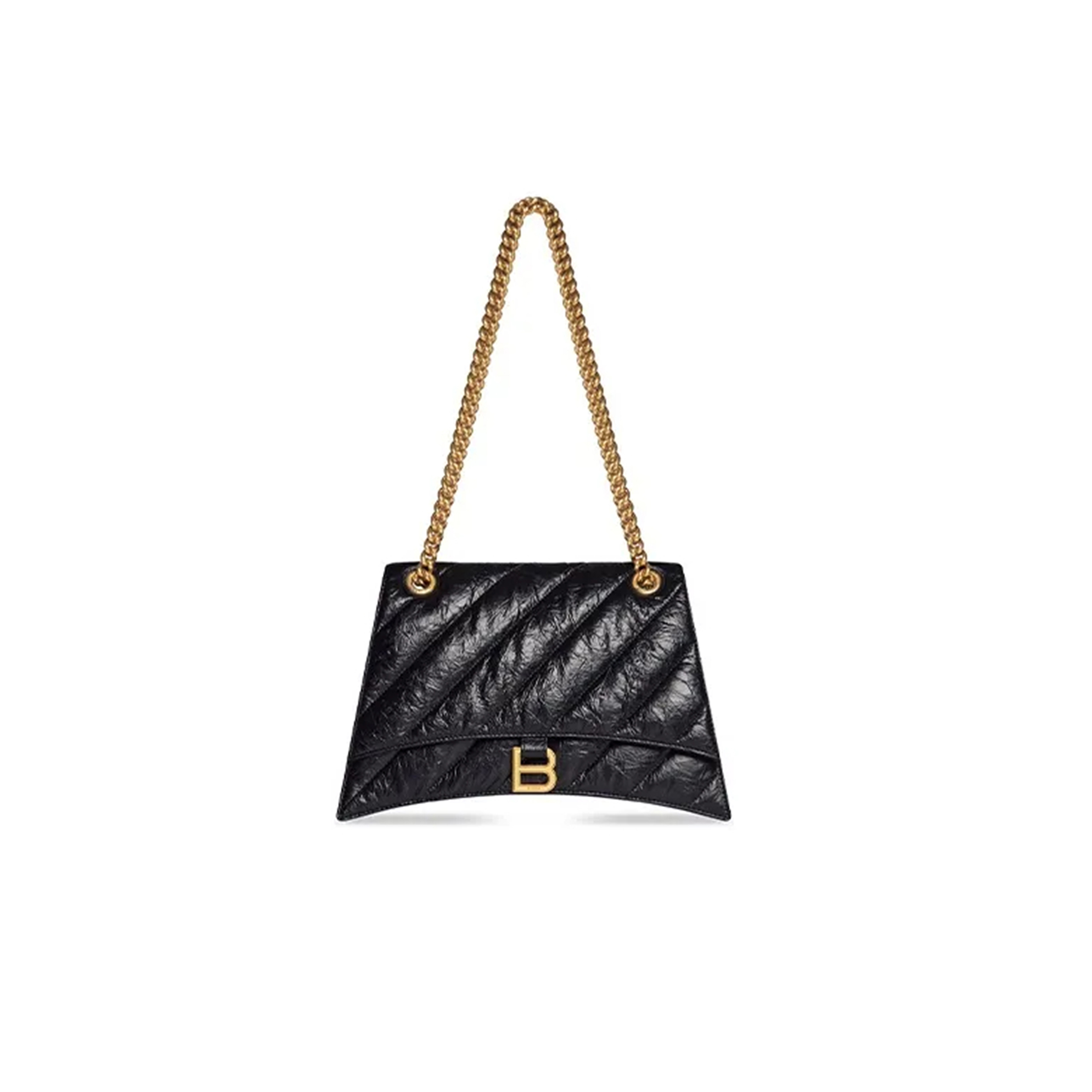 Ba*len*cia*ga women''s crush chain bag medium in black 716393210j11000 (31*19.8*6.9cm)