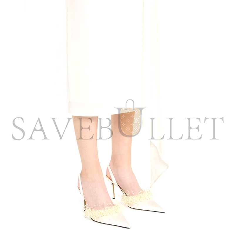 MACH & MACH FLOATING PEARLY SATIN SLINGBACK PUMPS BC25S100385CRP011