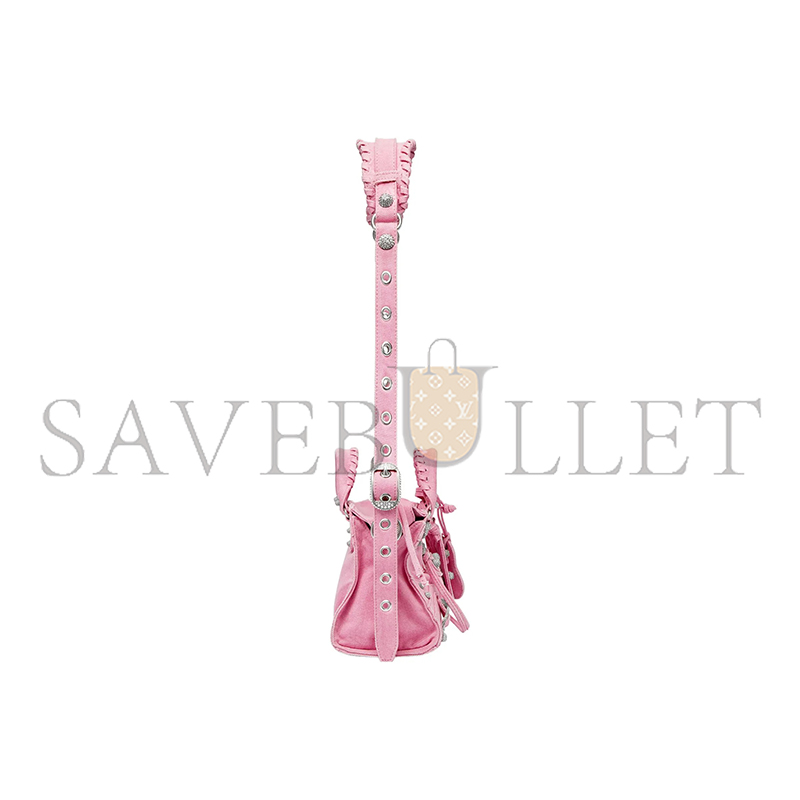 Ba*len*cia*ga small neo cagole city in denim powder 700940210bj5809 (25.9*17.8*11.4cm)