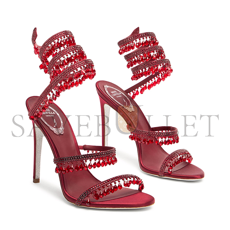 RENE CAOVILLA CHANDELIER BURGUNDY SANDAL 105 C10182