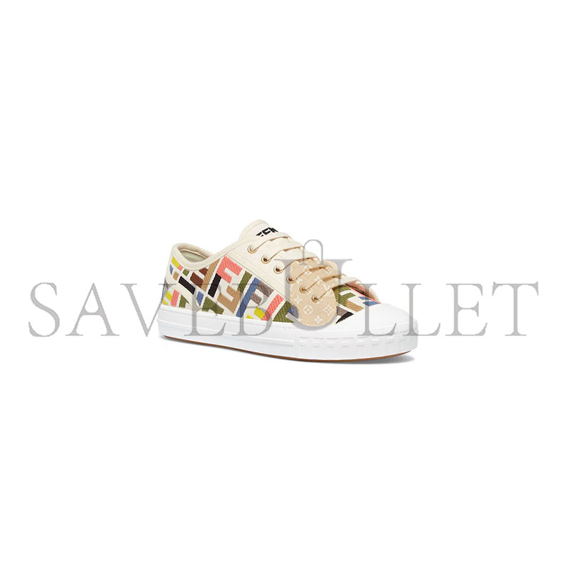 F**di domino multicolor embroidered canvas low-tops 8e8325arivf1c4t